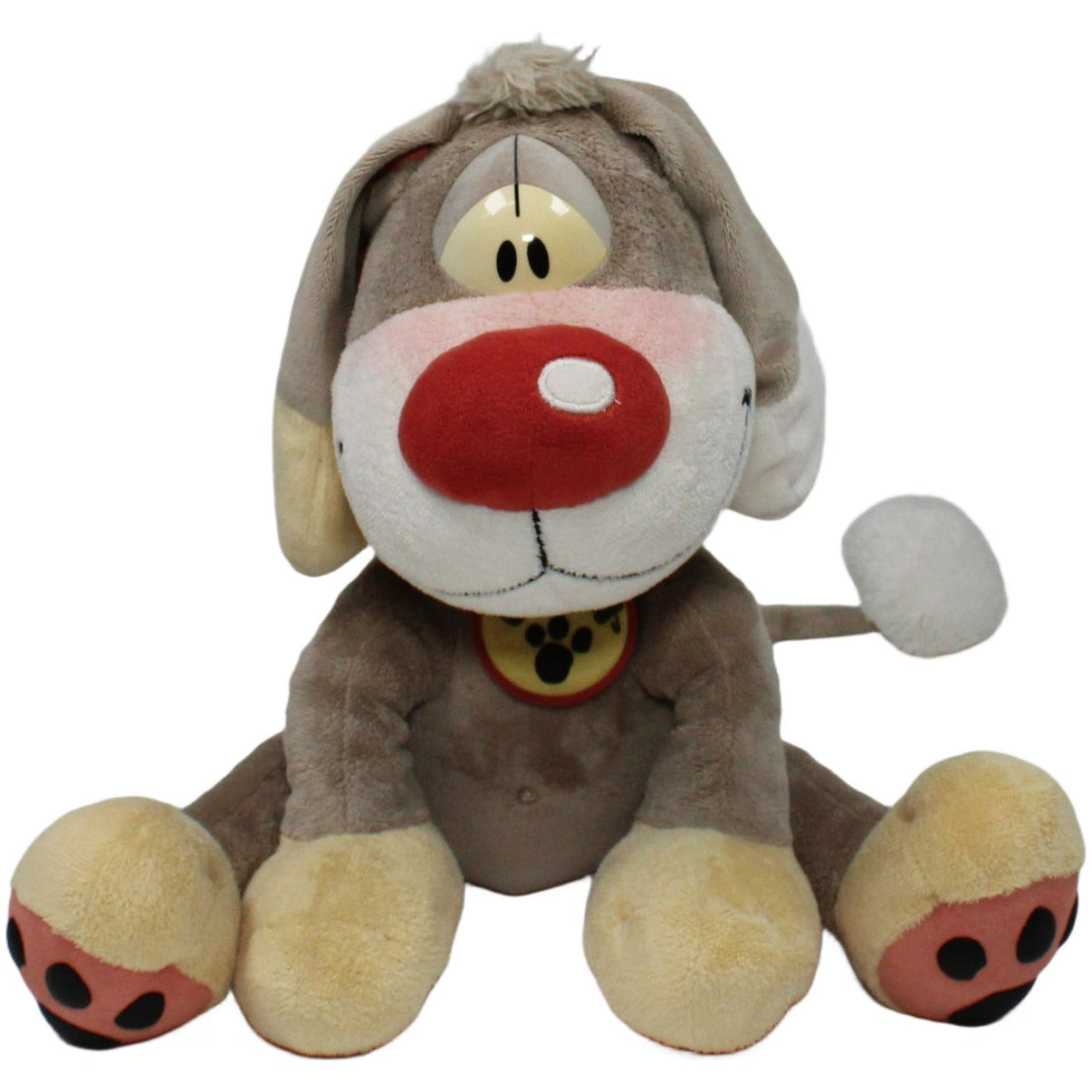 123000020096 Depesche Diddl Hund Bibombl, groß Kuscheltier Kumpel Leo 35cm _Vintage_ Beige