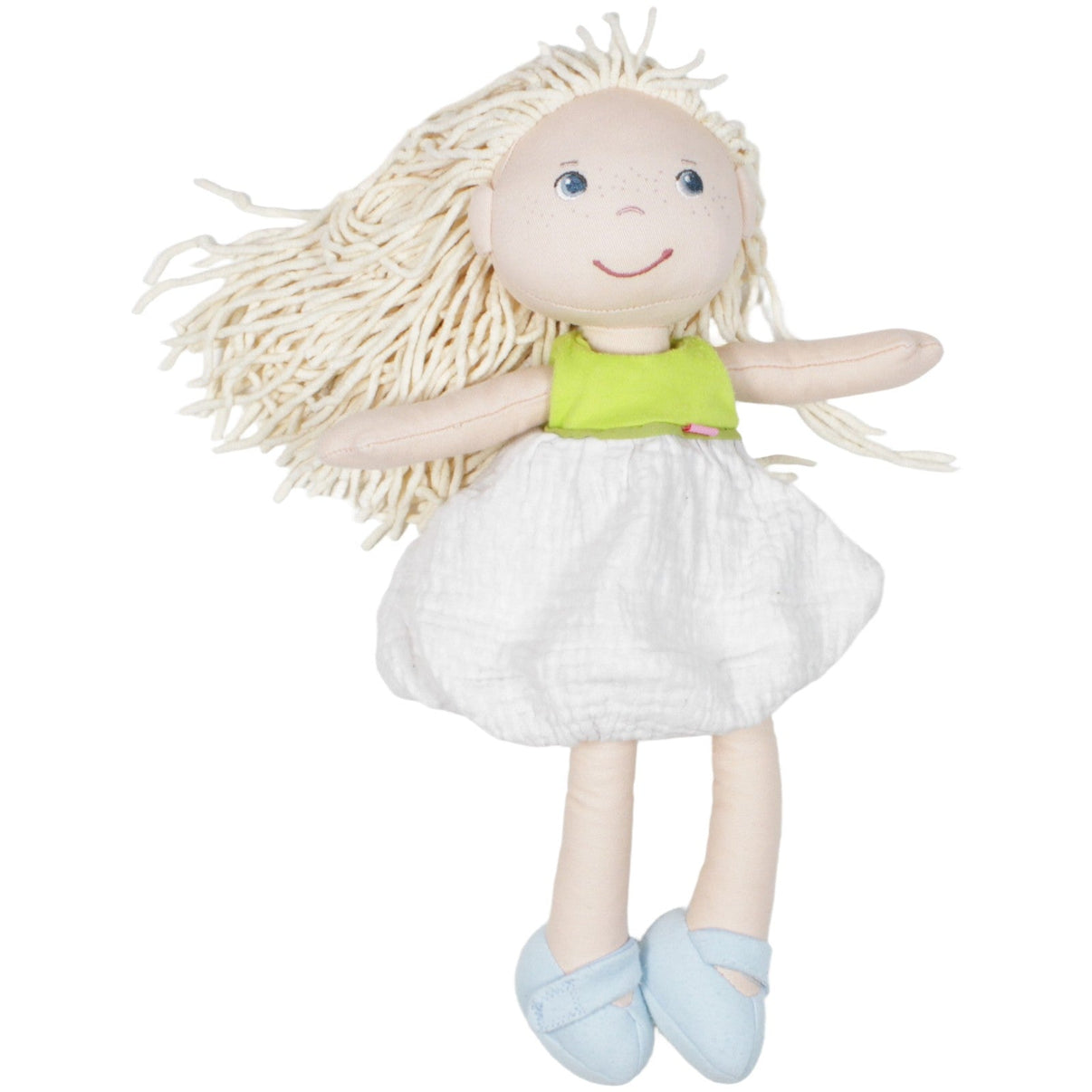 123000020115 HABA Jil mit grün - weißem Kleid Weichpuppe Kumpel Leo 33cm Beige ebay - 20 - stofftiere