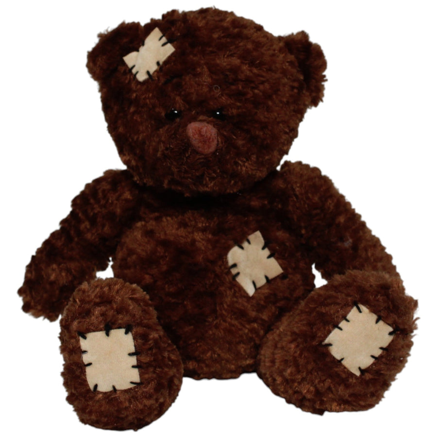 Kleiner Teddybär mit Flicken, dunkelbraun
