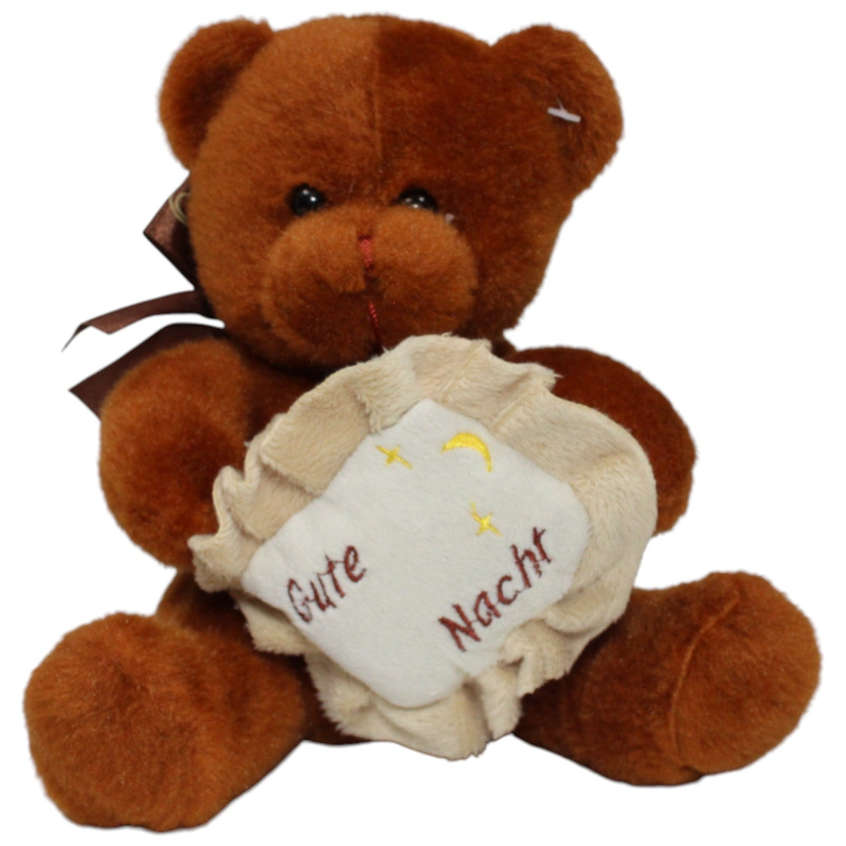 123000020144 ES Gerhardshofen Teddybär mit Kissen "Gute Nacht" Kuscheltier Kumpel Leo 18cm Braun ebay - stofftiere