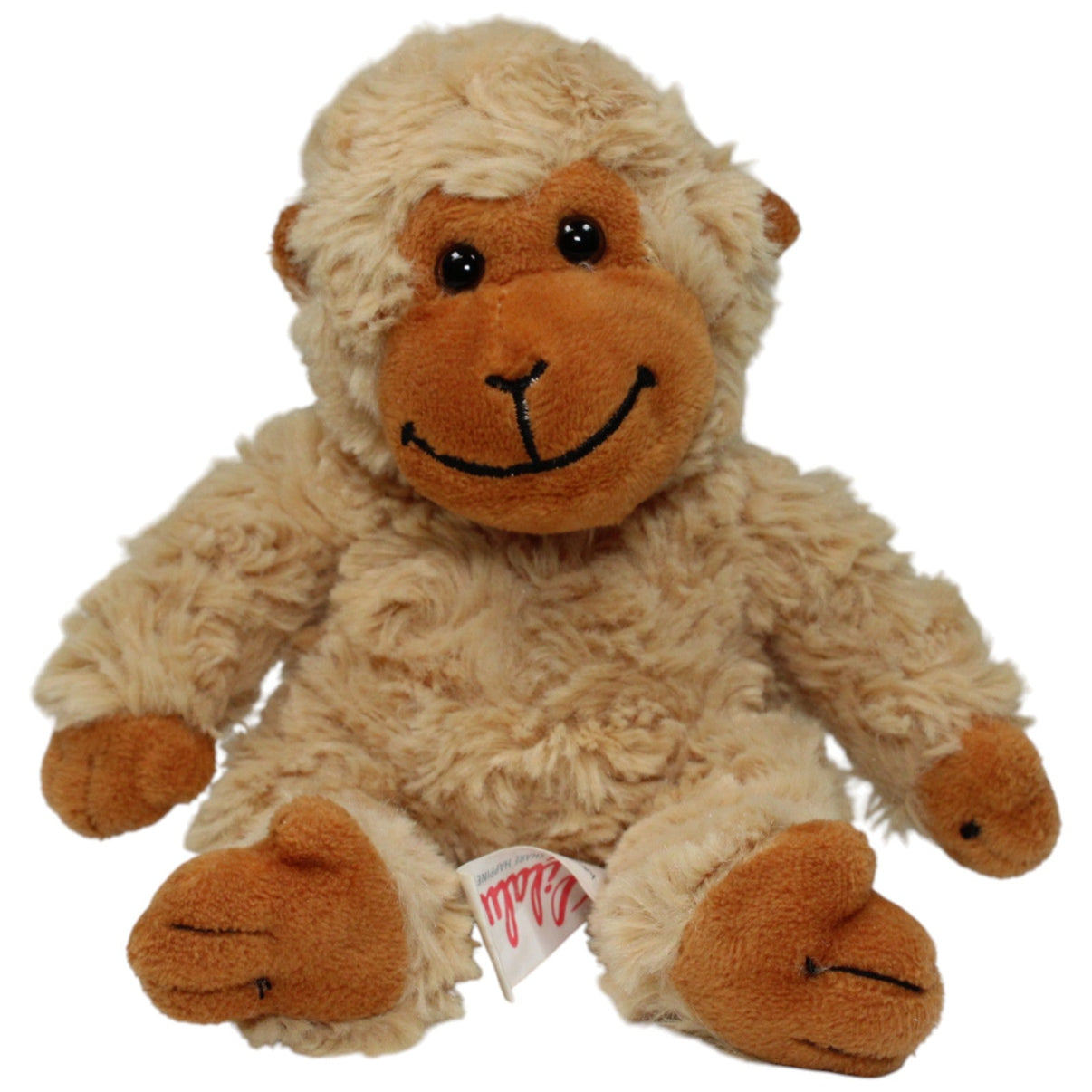 123000020166 LILALU Kleiner hellbrauner Affe, sitzend Kuscheltier Kumpel Leo 15cm Affe Braun