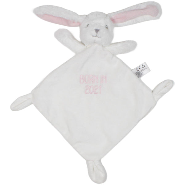 Süßer weißer Hase "BORN IN 2021"