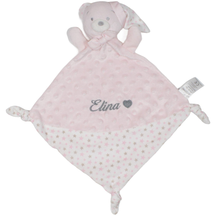 Süßer Bär mit Schlafmütze "Elina", rosa