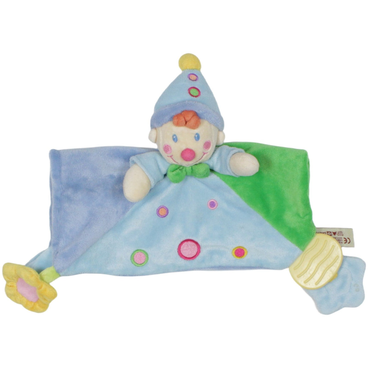 123000020207 Nicotoy Süßer Clown Schmusetuch mit Beißring Kumpel Leo 24cm _Vintage_ Clown