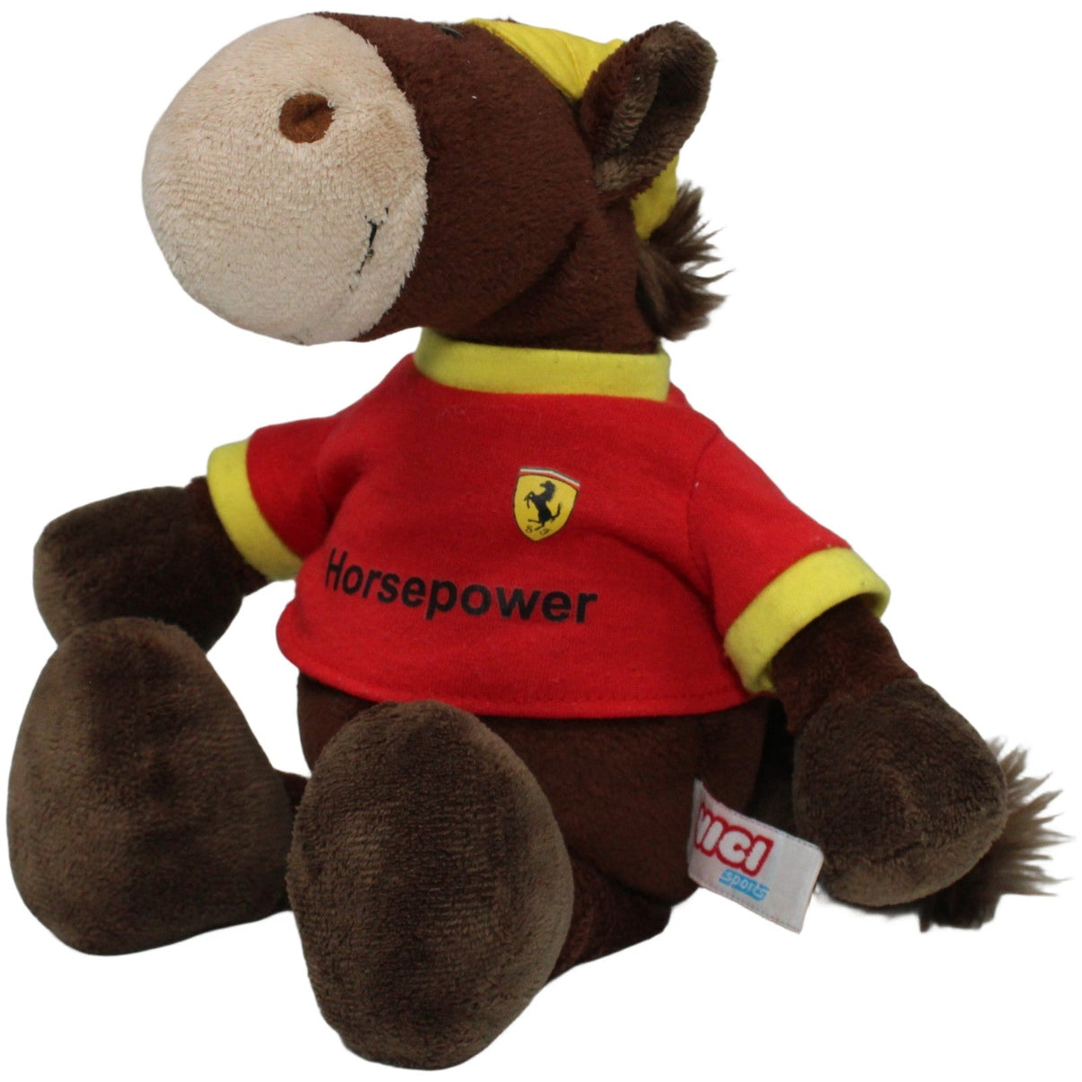 123000020235 NICI NICI Sports x Ferrari, Pferd mit Shirt & Kappe "Horsepower" Kuscheltier Kumpel Leo 25cm Braun ebay - stofftiere