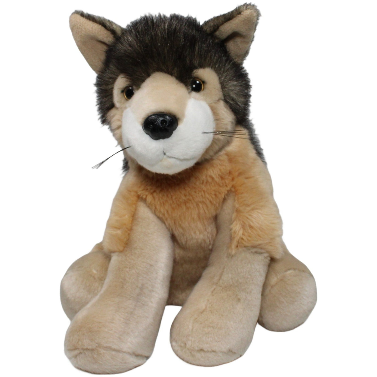 123000020244 Smiki Hübscher Wolf, sitzend Kuscheltier Kumpel Leo 30cm Beige Braun