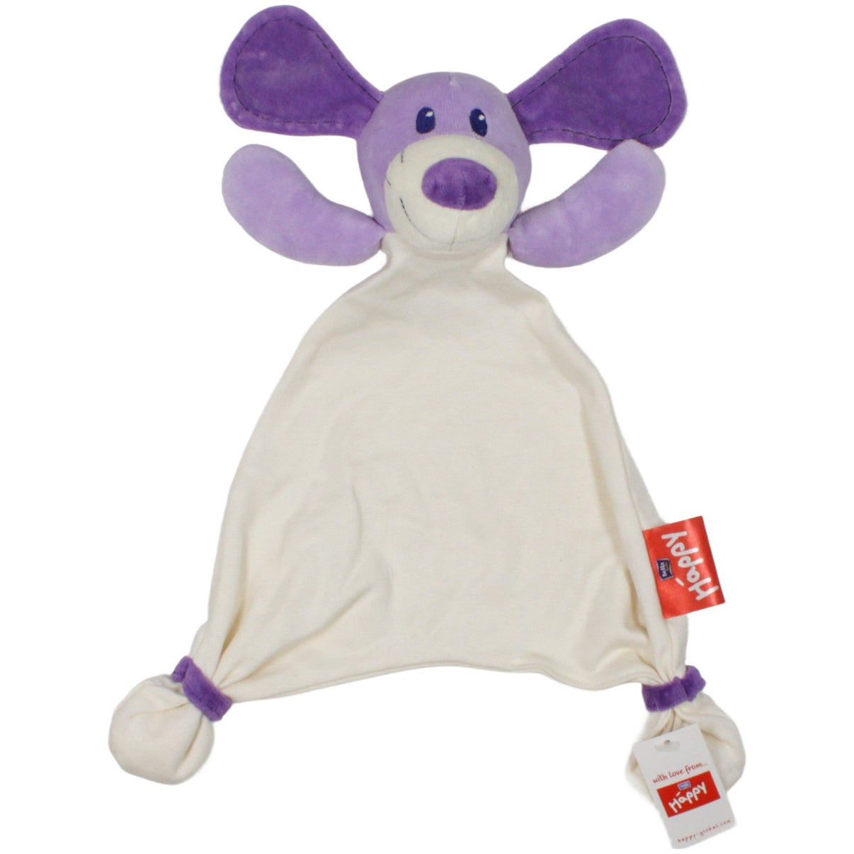 123000020264 GONZO Happy, lila Hund Schmusetuch Kumpel Leo 20cm 35cm Beige