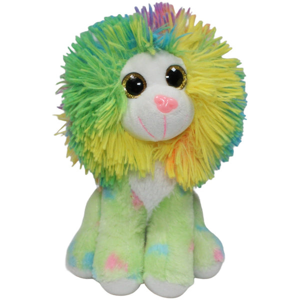 Bunter Löwe mit Glitzeraugen, sitzend