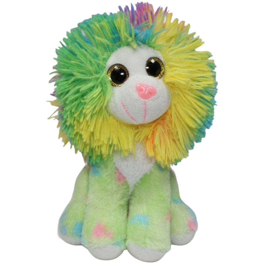 Bunter Löwe mit Glitzeraugen, sitzend