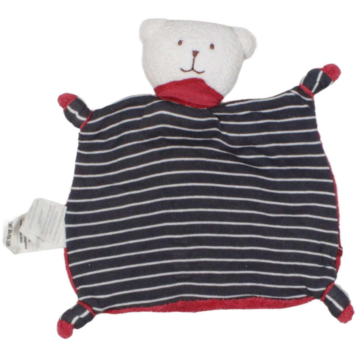 123000020324 People Wear Organic Teddybär gestreift aus Bio - Baumwolle, schwarz - weiß Schmusetuch Kumpel Leo 25cm ebay - schmusetuecher Gebraucht