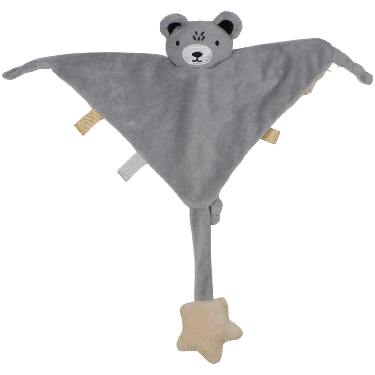 123000020355 Sinsay fox & bunny, grauer Teddybär Schmusetuch mit Rassel Kumpel Leo 30cm Beige Braun