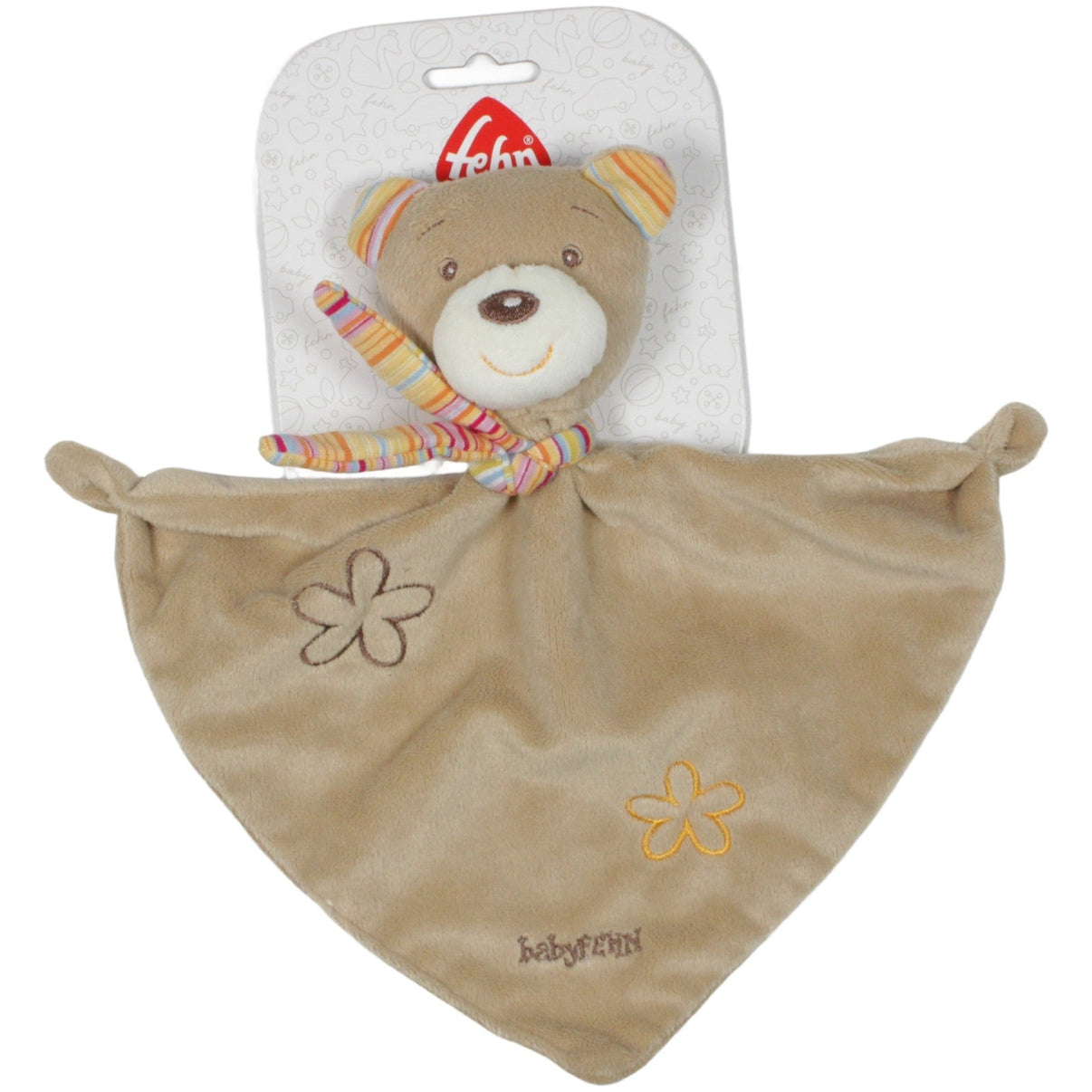 123000020391 Fehn Teddybär, braun Schmusetuch Kumpel Leo 27cm Beige Braun