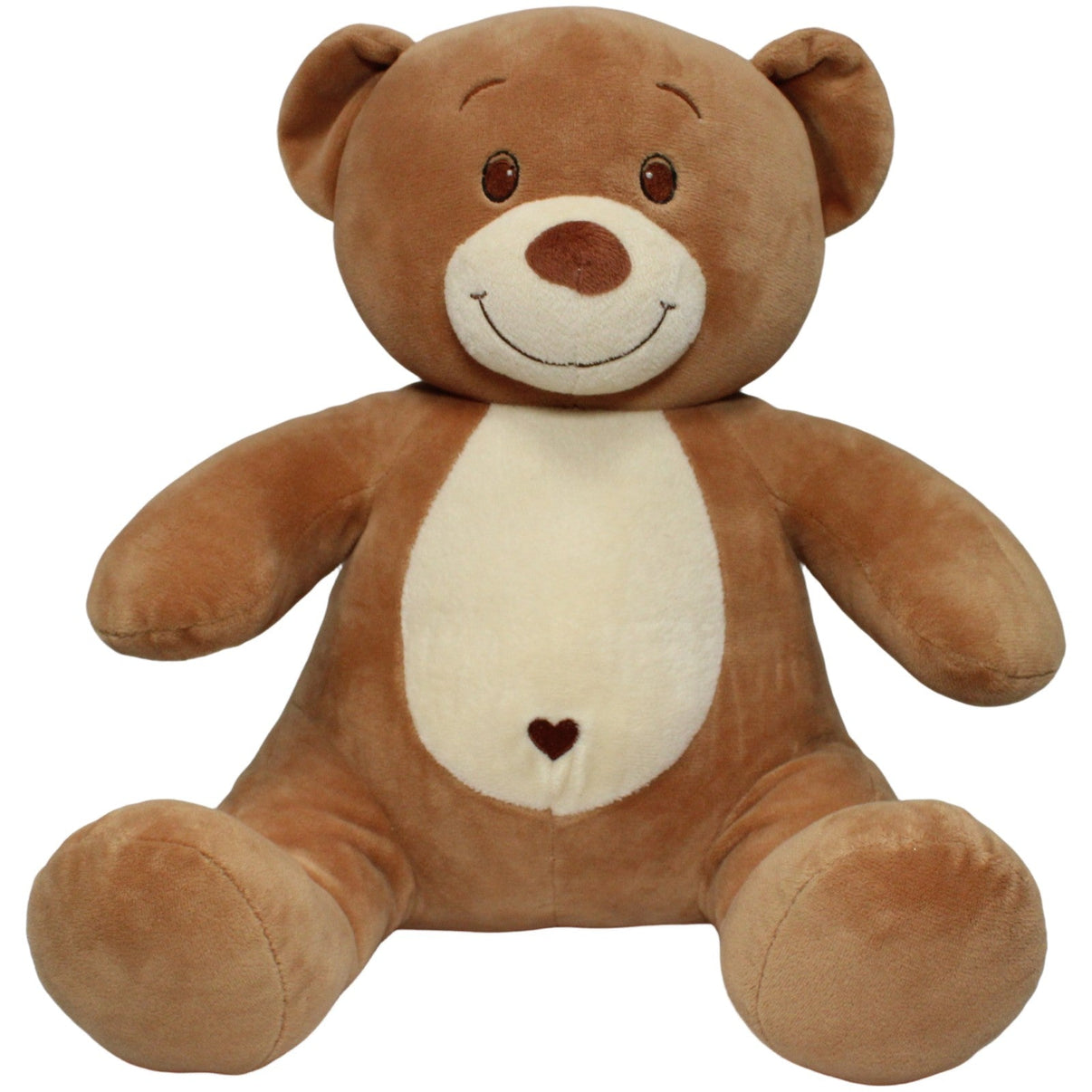 123000020400 Build - A - Bear Hellbrauner Teddy mit Herzschlag Kuscheltier Kumpel Leo 30cm Beige Braun