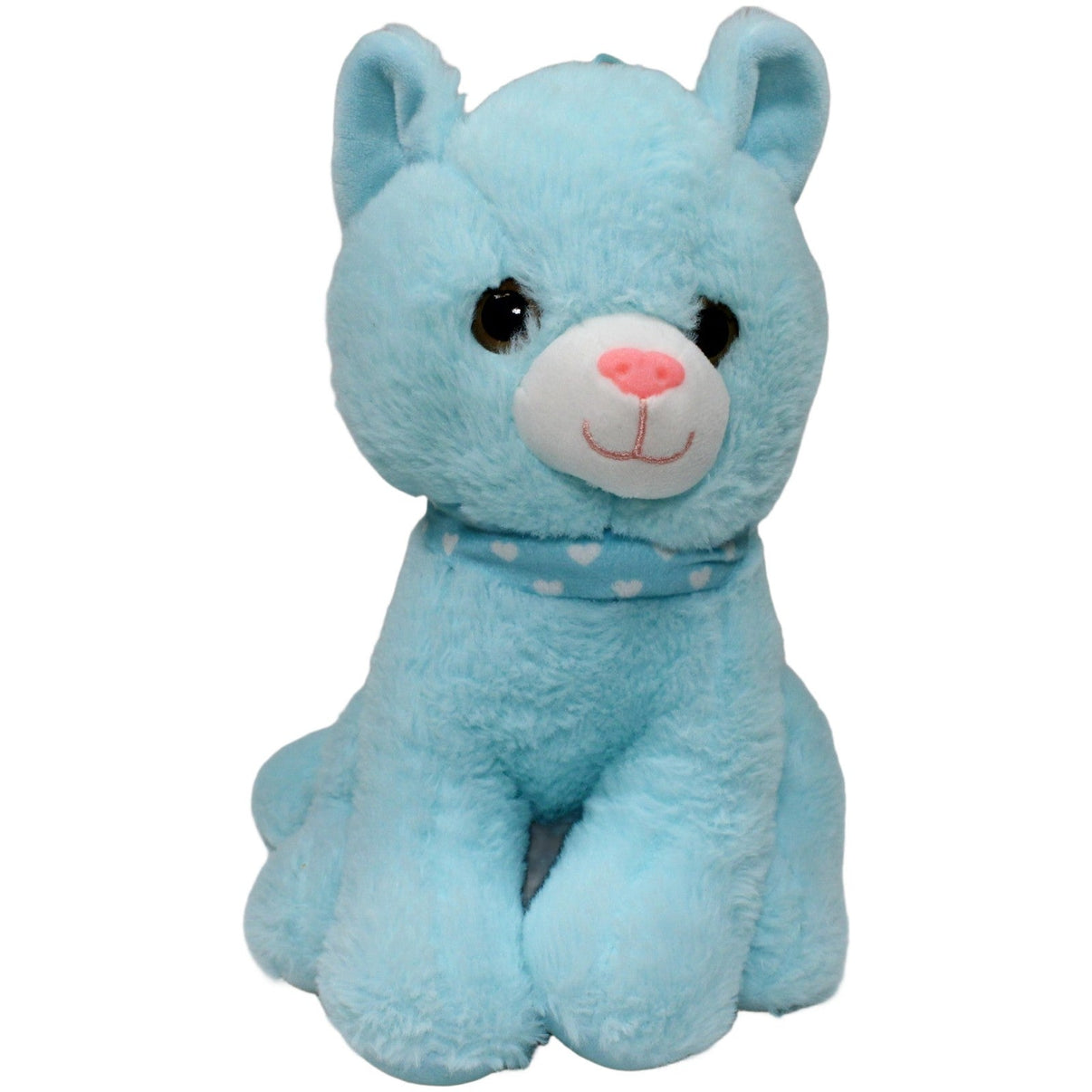 123000020402 Landahl & Baumann Katze mit Glitzeraugen & Halstuch, babyblau Kuscheltier Kumpel Leo 28cm Blau ebay - stofftiere
