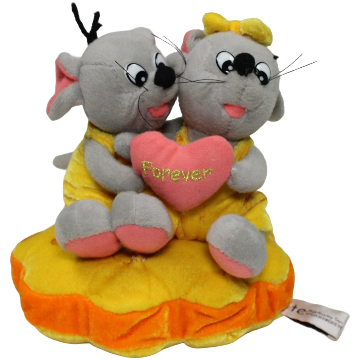 123000020410 TE - Importe Mäusepaar auf Käse mit Herz "Forever" Kuscheltier Kumpel Leo 18cm _Valentinstag ❤️_ ebay - stofftiere