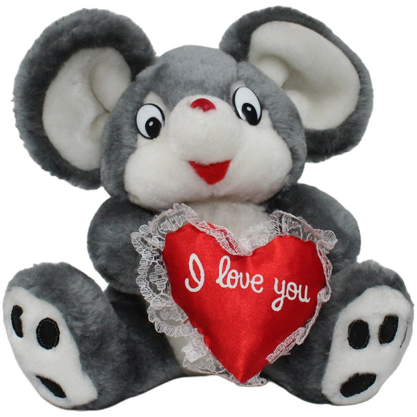 Maus mit Herz "I love you", sitzend