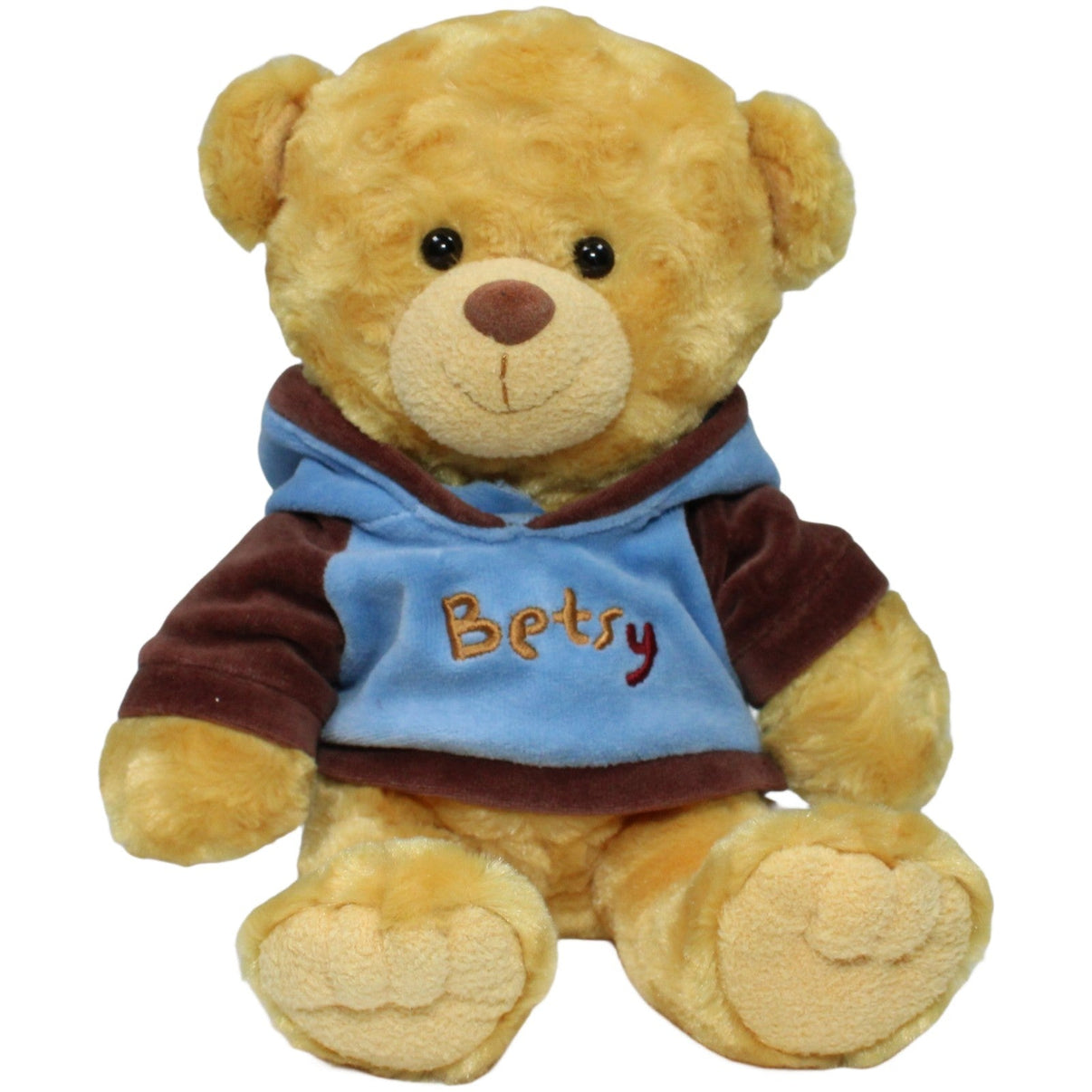 123000020422 TOP - TOY Süßer Teddy mit Hoodie "Besty" Kuscheltier Kumpel Leo 30cm Blau Braun
