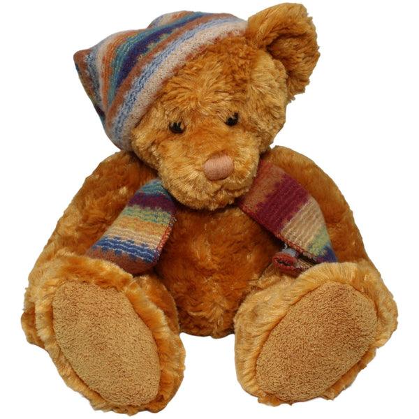 Großer Teddy Logan mit Mütze & Schal