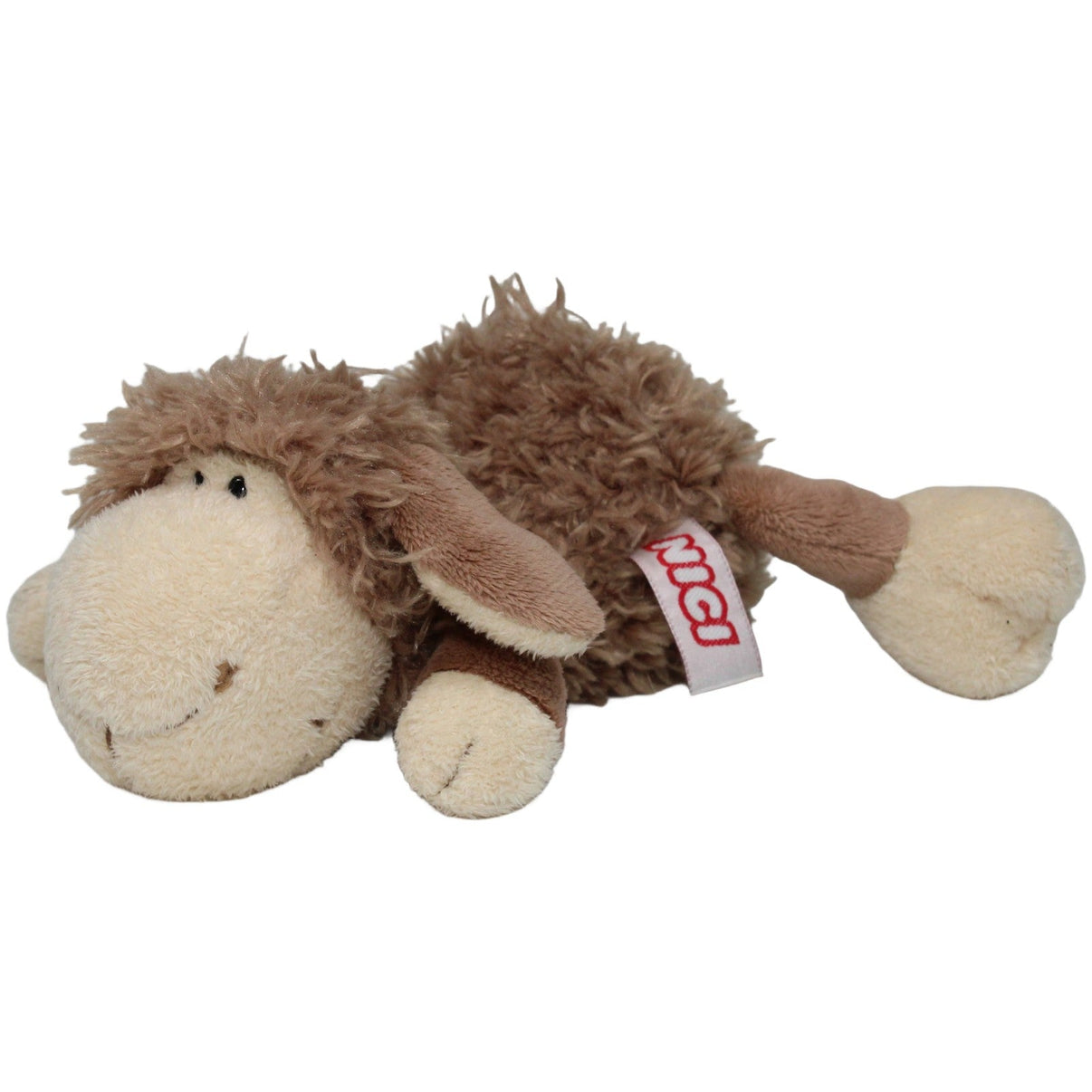 123000020459 NICI Kleines braunes Schaf, liegend Kuscheltier Kumpel Leo 22cm Beige Braun