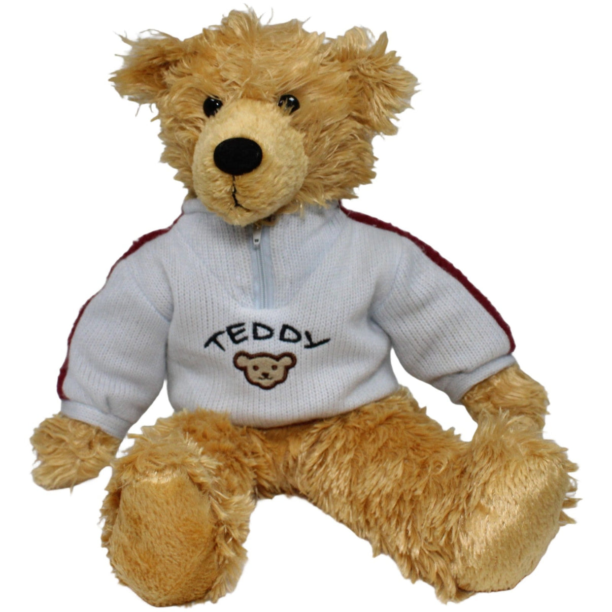 123000020474 mt XL Teddybär mit Strick - Pullover Kuscheltier Kumpel Leo 42cm Beige Blau