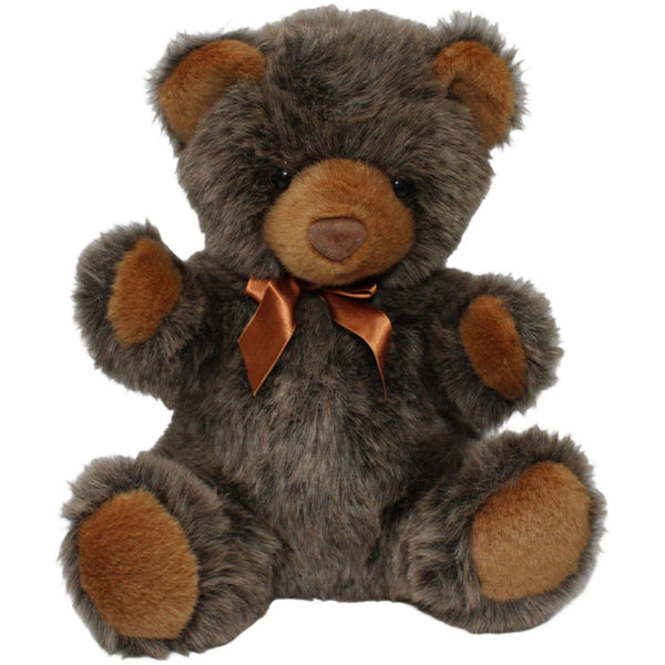 kuku Bear, dunkelbrauner Bär mit Schleife