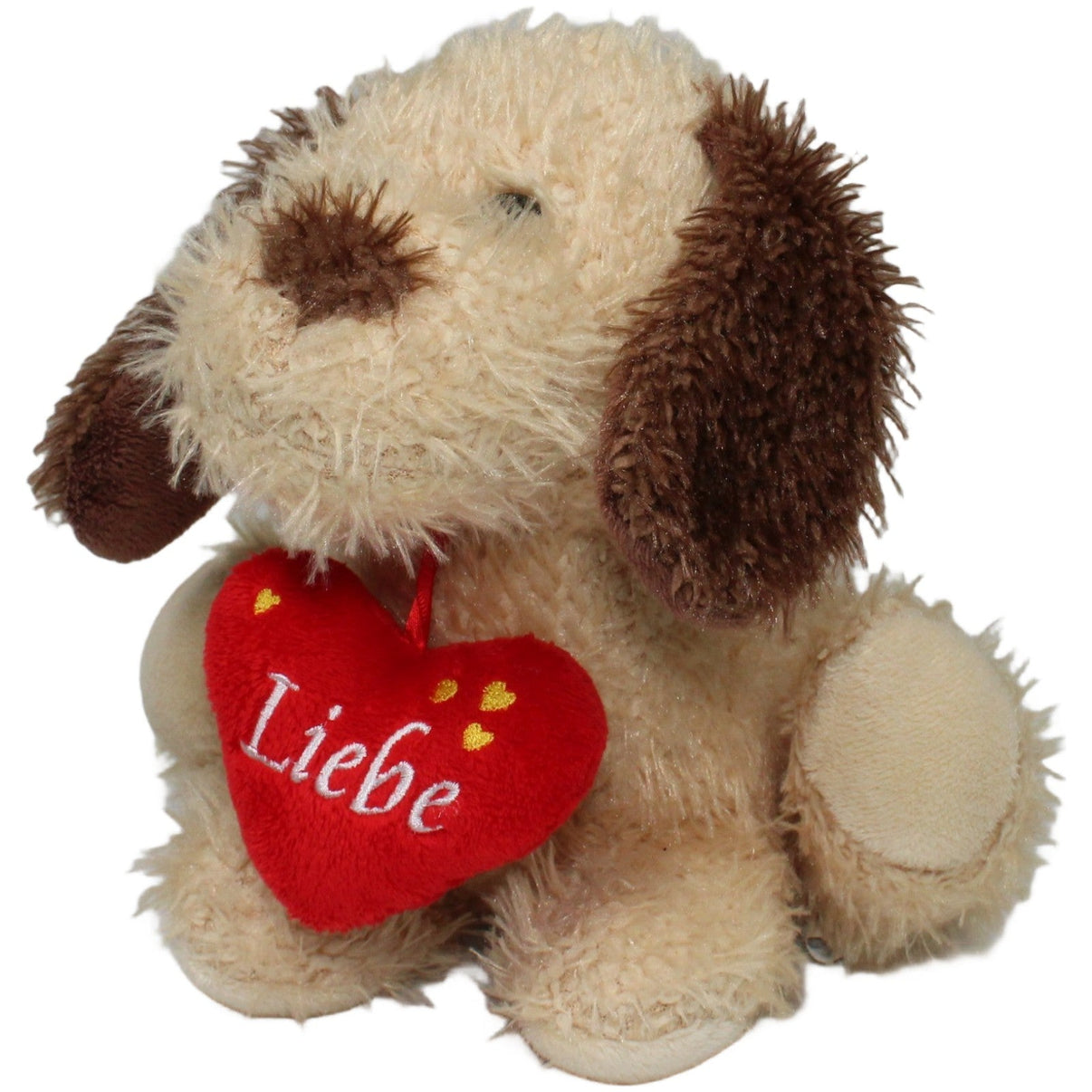 123000020491 BEST PRICE LONDON Süßer Hund mit Herz "Liebe", hellbraun Kuscheltier Kumpel Leo 20cm _Valentinstag ❤️_ Braun