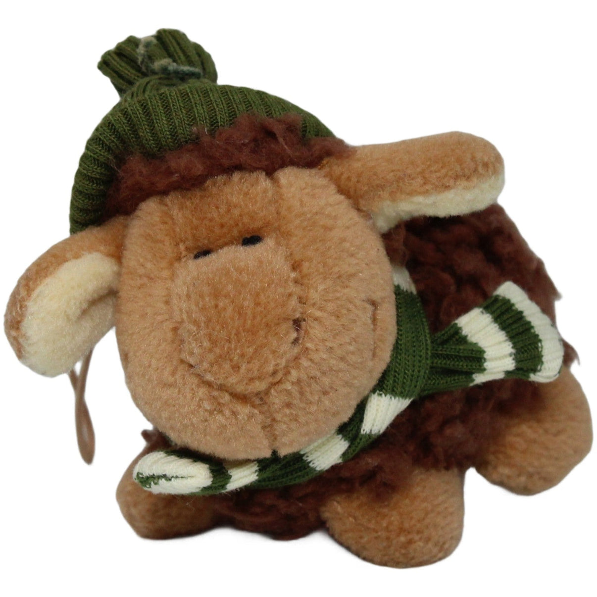 123000020502 NICI Schaf mit Mütze und Schal, braun Kuscheltier Kumpel Leo 10cm _Vintage_ Braun