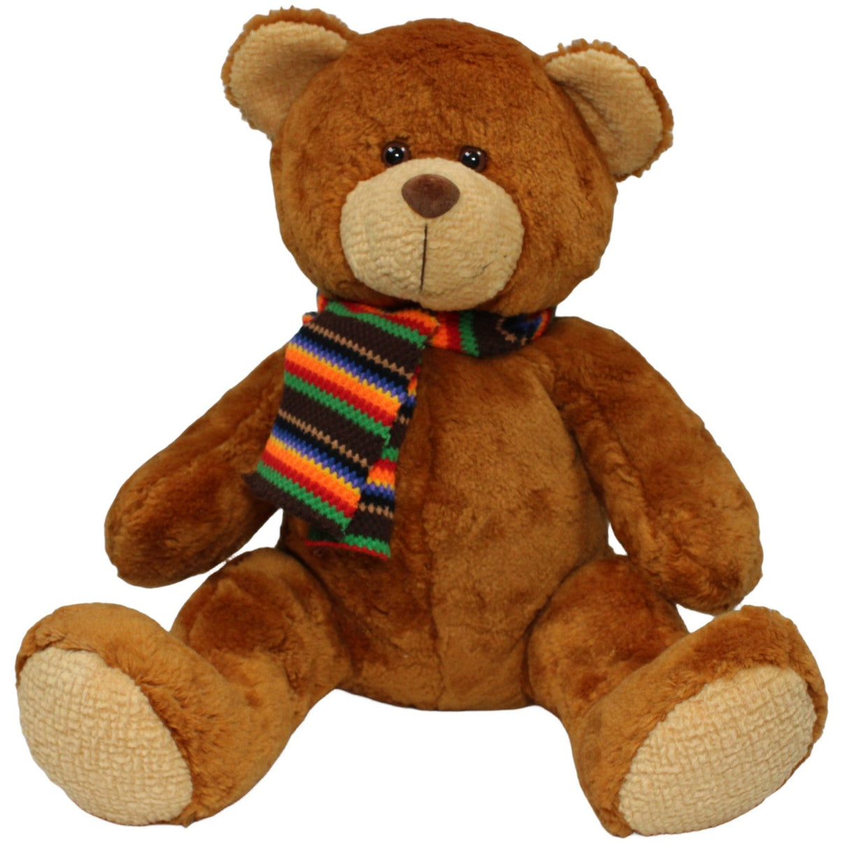 123000020592 L. Dake XL Teddybär mit Schal Kuscheltier Kumpel Leo 40cm Beige Braun