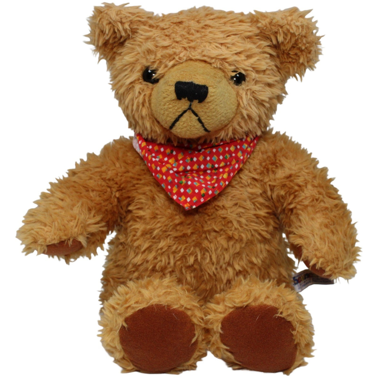 123000020594 Heunec Schöner brauner Brummbär mit Halstuch, groß Kuscheltier Kumpel Leo 38cm _Vintage_ Braun