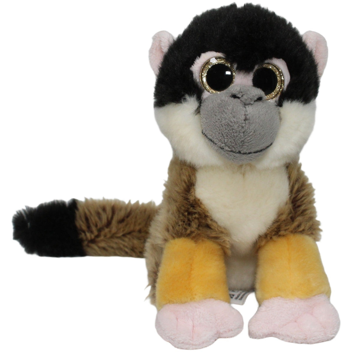 123000020598 Petjes World Totenkopfäffchen mit Glitzer - Augen Kuscheltier Kumpel Leo 20cm Affe Beige