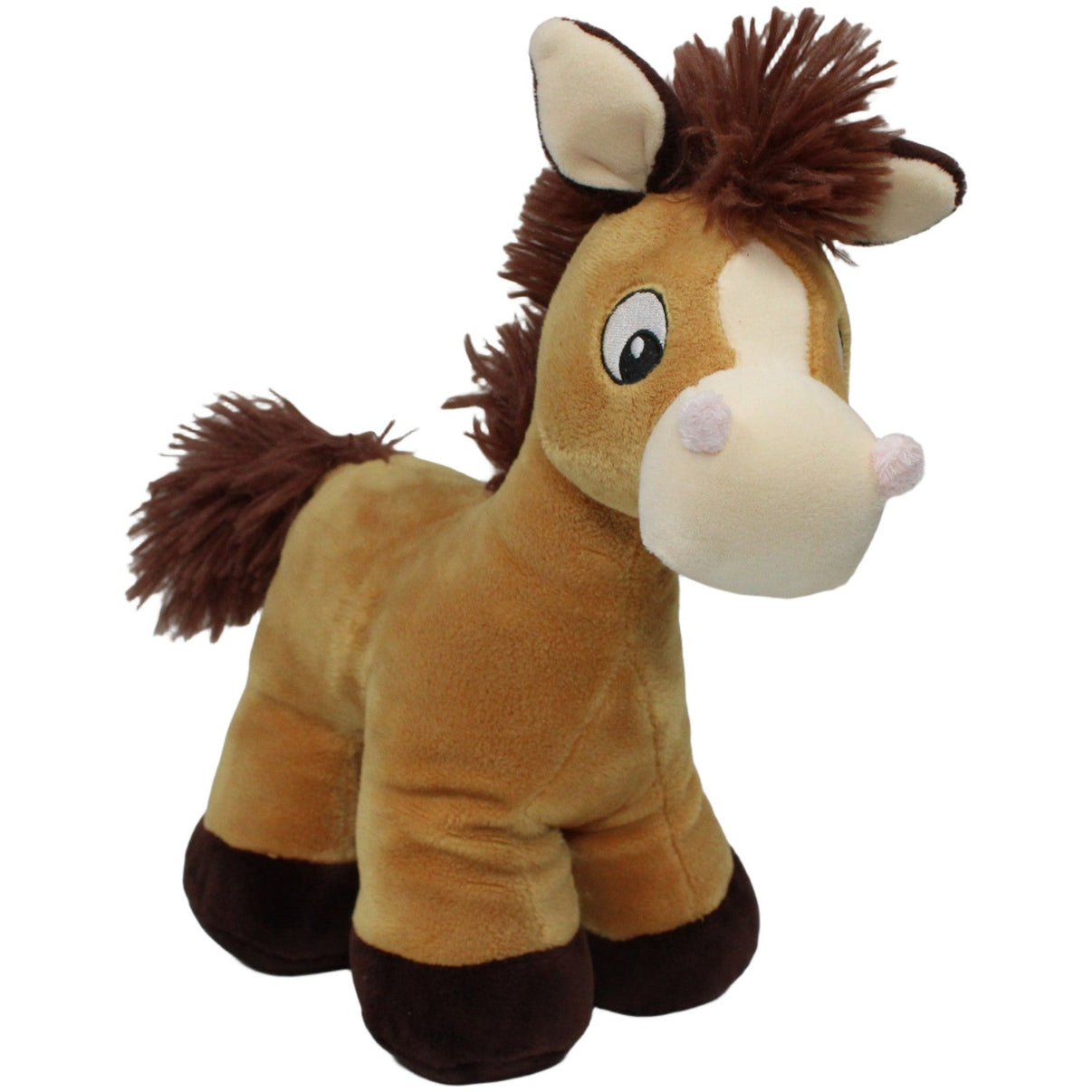 123000020618 Unbekannt Süßes hellbraunes Pferd Kuscheltier Kumpel Leo 35cm Beige Braun