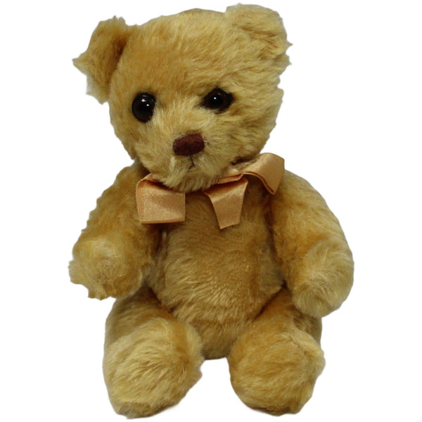 Teddy mit beweglichen Gliedern & goldener Schleife