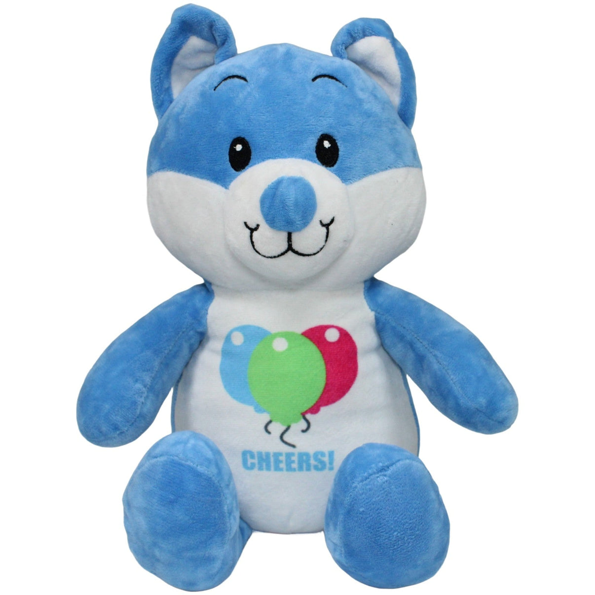 123000020625 Krüger & Gregoriades Blauer Fuchs mit Luftballons, sitzend Kuscheltier Kumpel Leo 30cm Blau ebay - stofftiere