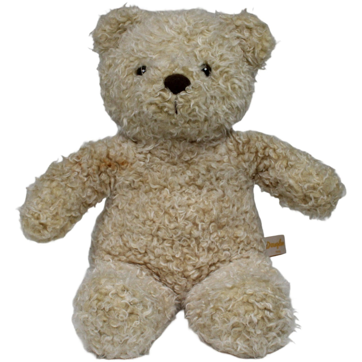 123000020631 Douglas Großer Teddy mit Locken, 1996 (ohne Pullover) Kuscheltier Kumpel Leo 1996 38cm Beige