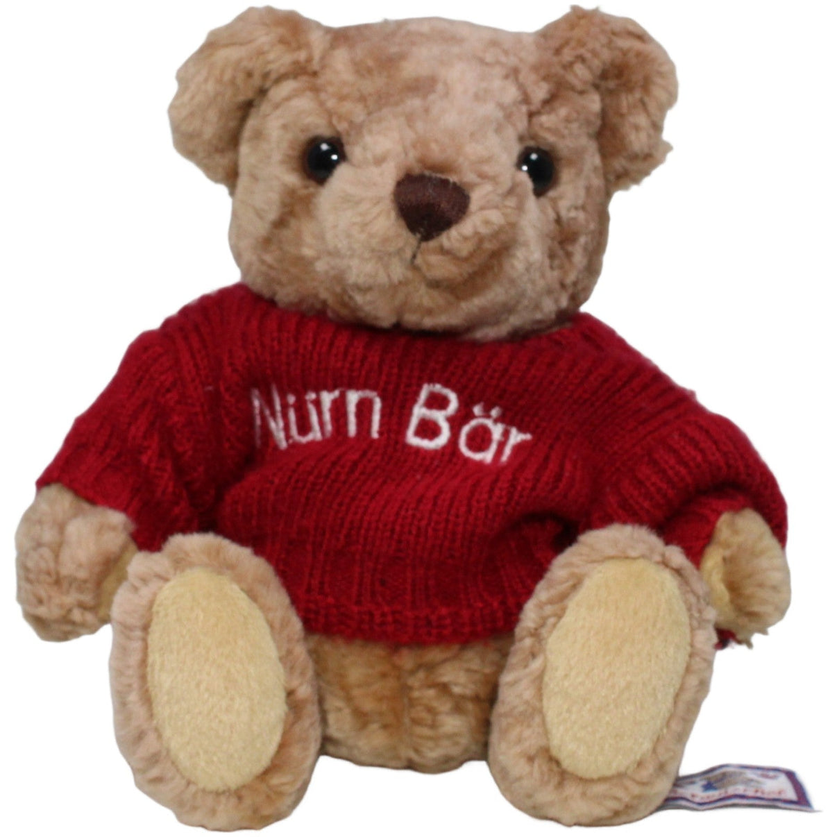 123000020645 Kuschelwuschel Teddy mit Stickpulli "Nürn Bär", sitzend Kuscheltier Kumpel Leo 18cm Braun ebay - stofftiere