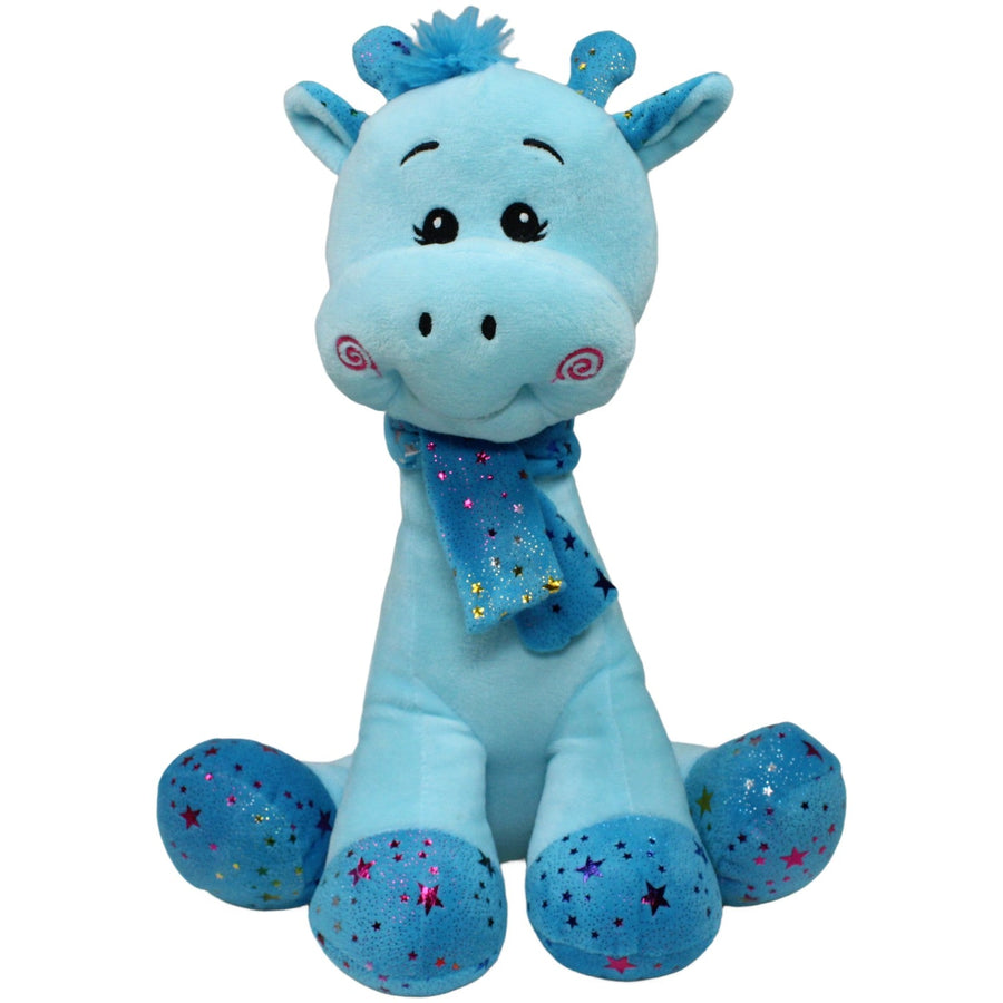 Große Giraffe mit Schal, blau