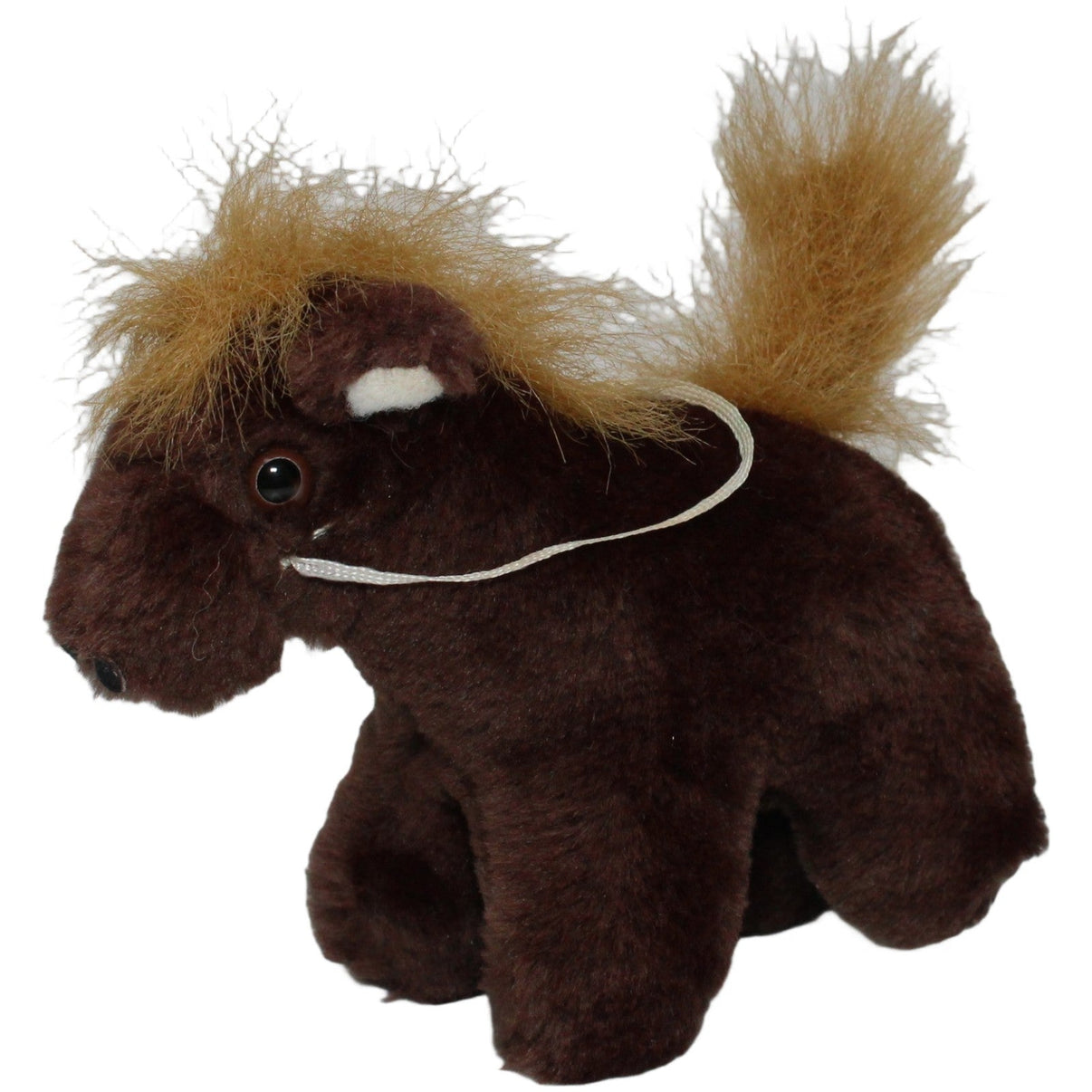 123000020690 M. Klein Plüschel, hübsches kleines braunes Pferd Kuscheltier Kumpel Leo 15cm _Vintage_ Braun