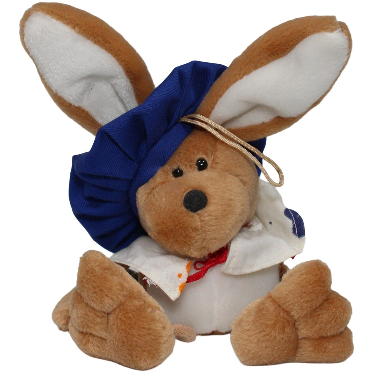 123000020693 NICI Maler Hase mit Baskenmütze Kuscheltier Kumpel Leo 25cm _Vintage_ Blau
