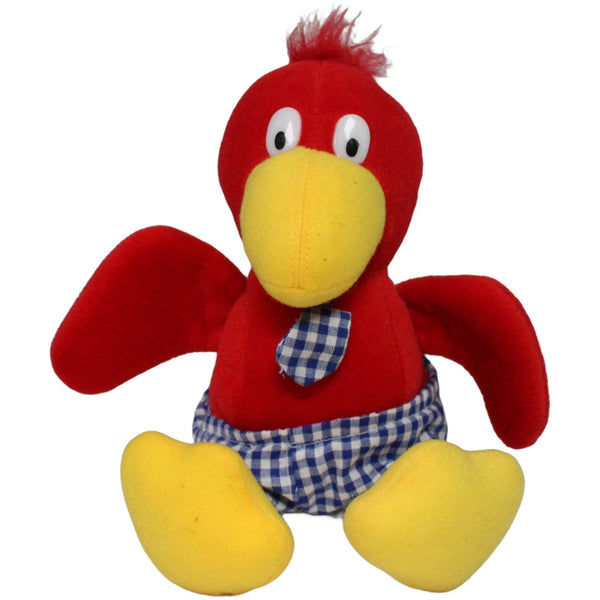 LBS, roter Vogel mit karierter Hose & Krawatte