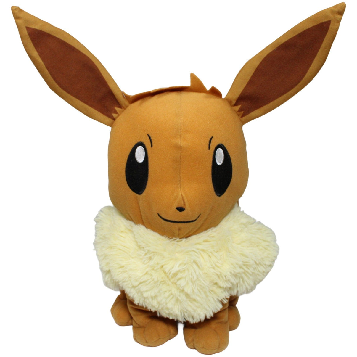 123000020791 Toy Factory Großes Evoli aus Pokémo, sitzend Plüschfigur Kumpel Leo 35cm Beige Braun