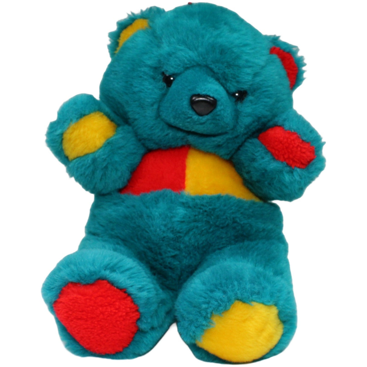 123000020795 Magomora Teddybär, dreifarbig Kuscheltier Kumpel Leo 30cm _Vintage_ Blau