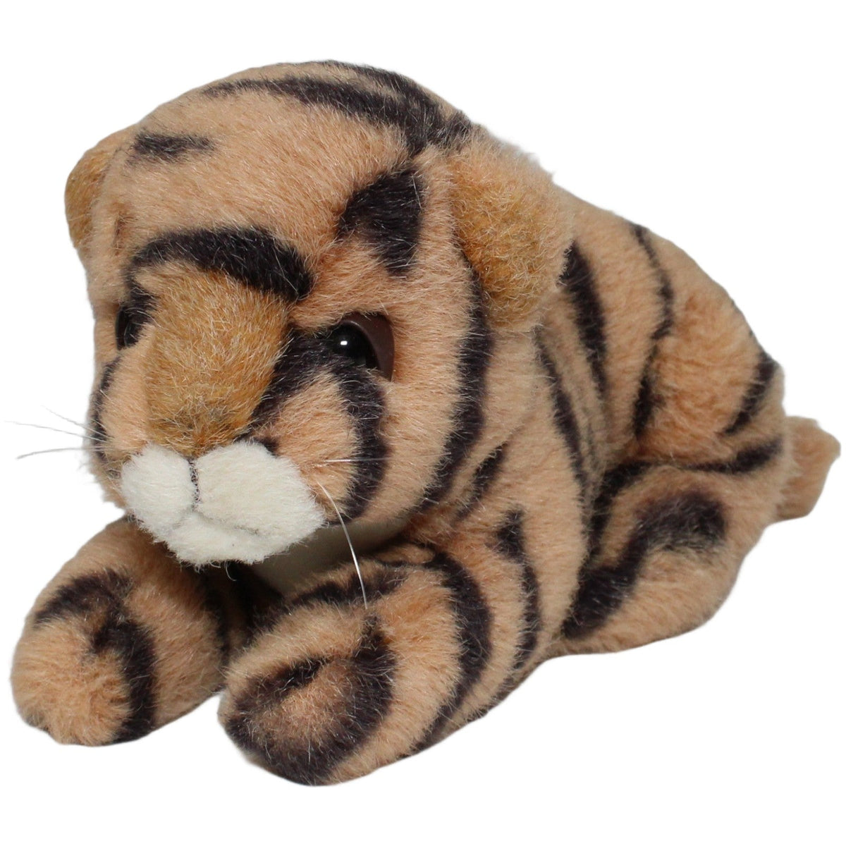 123000020811 Bauer Süßer Tiger, liegend Kuscheltier Kumpel Leo 25cm _Vintage_ Braun