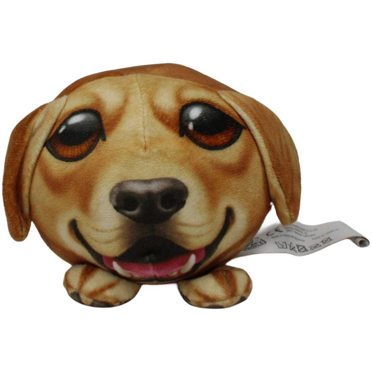 123000020816 Happy People Süßer runder Hund, braun Kuscheltier Kumpel Leo 15cm Beige Braun