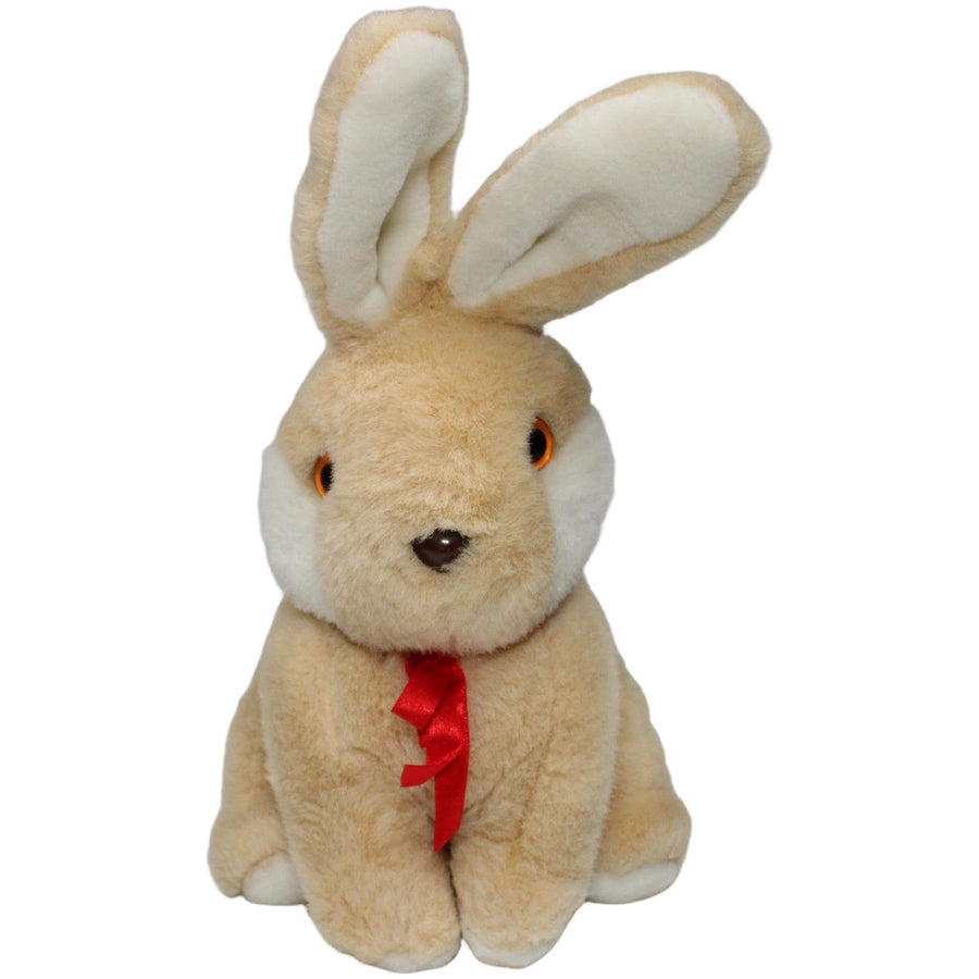 Hase mit roter Schleife, sitzend