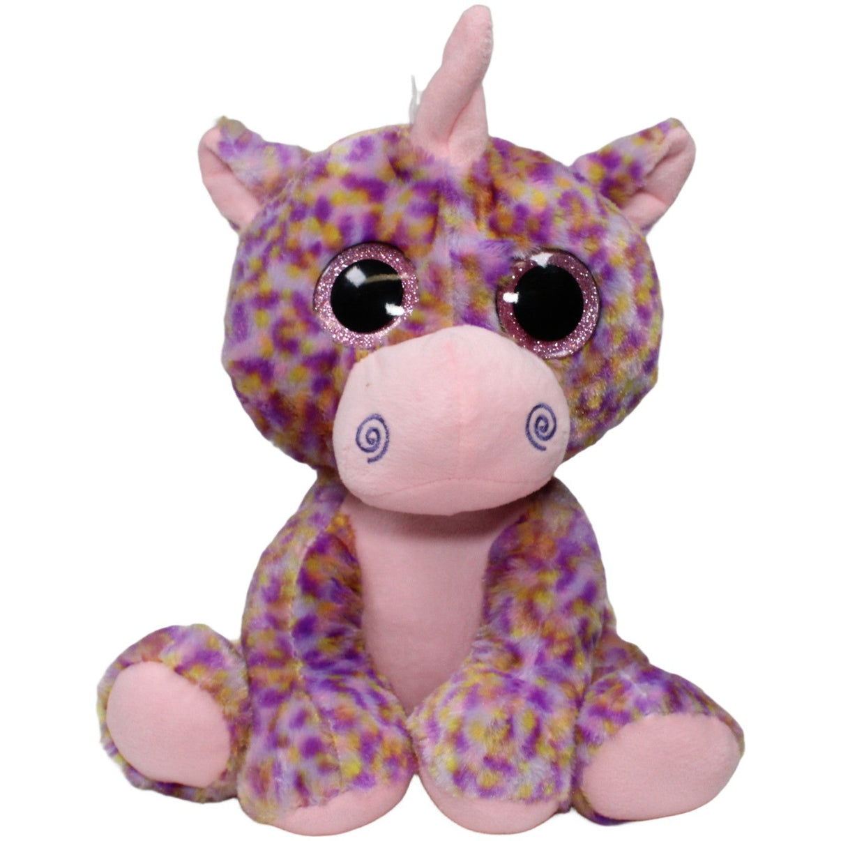 123000020880 X - Mile Rosa Einhorn mit lila Flecken, sitzend Kuscheltier Kumpel Leo 27cm ebay - stofftiere Einhorn