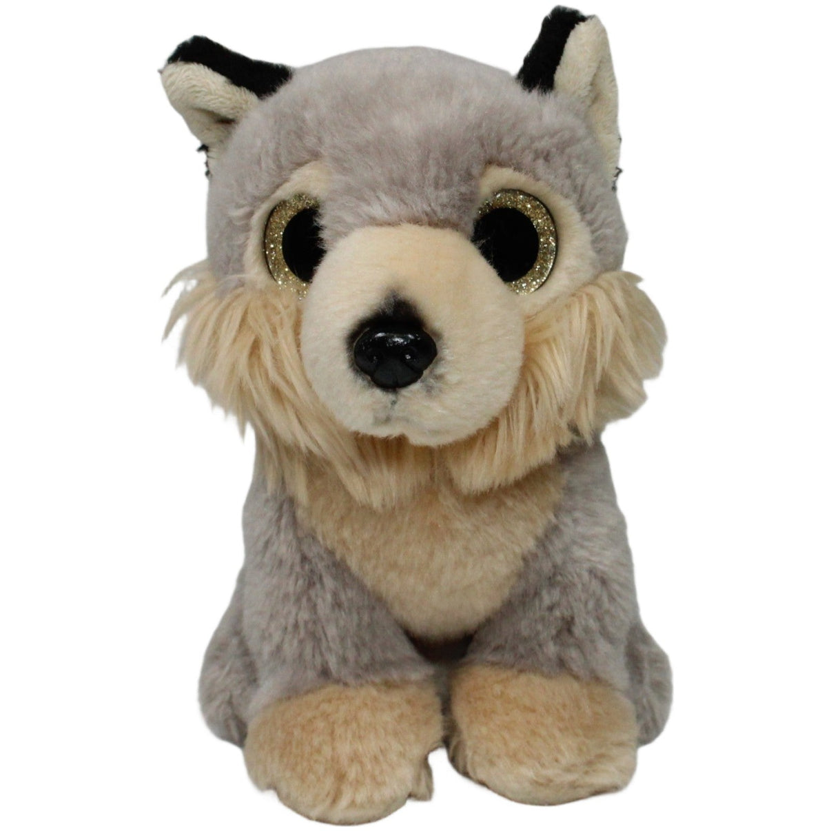 123000020896 Petjes World Hübscher Wolf Welpe mit Glitzeraugen Kuscheltier Kumpel Leo 19cm Beige ebay - stofftiere