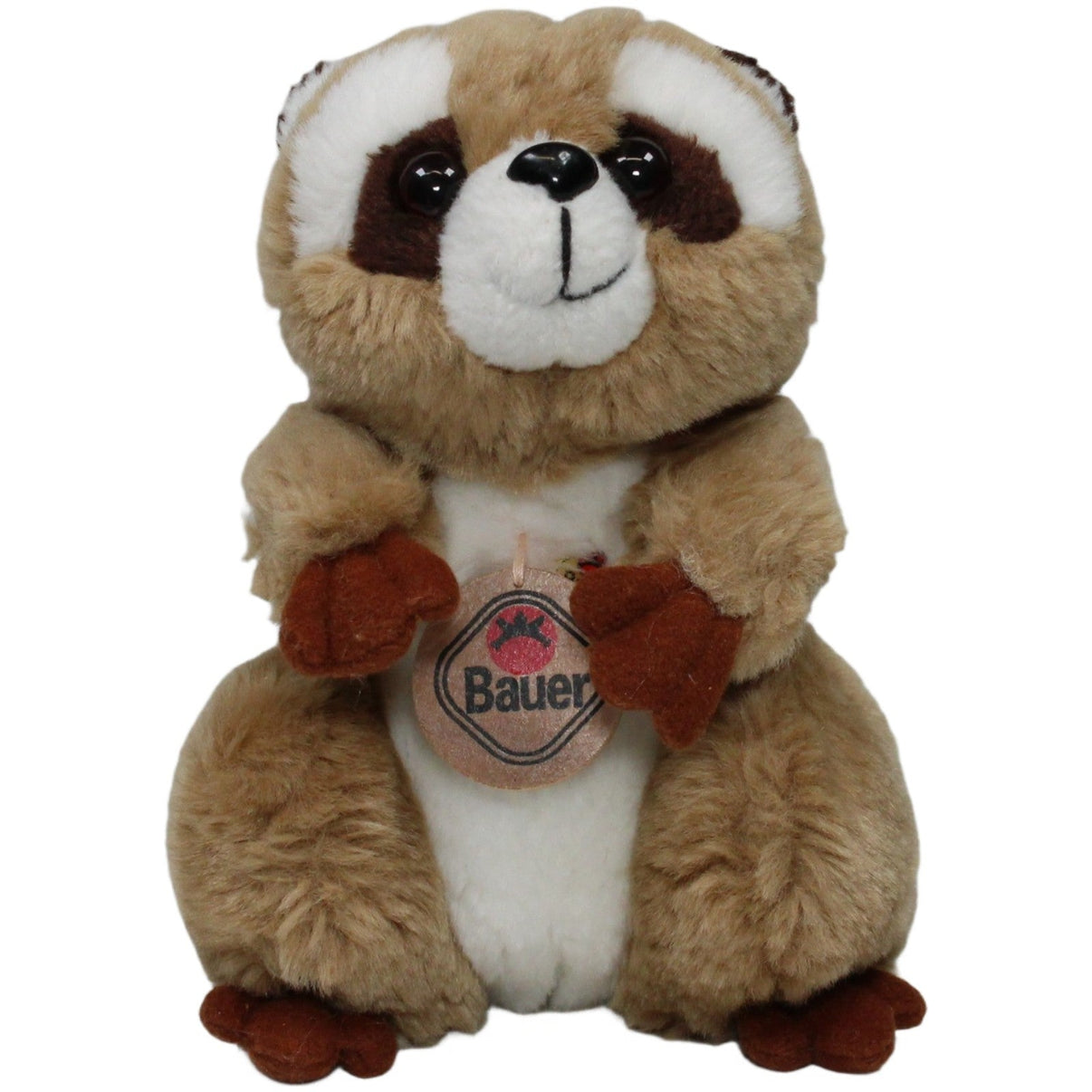 123000020986 Bauer Brauner Waschbär, klein Kuscheltier Kumpel Leo 15cm _Vintage_ Beige