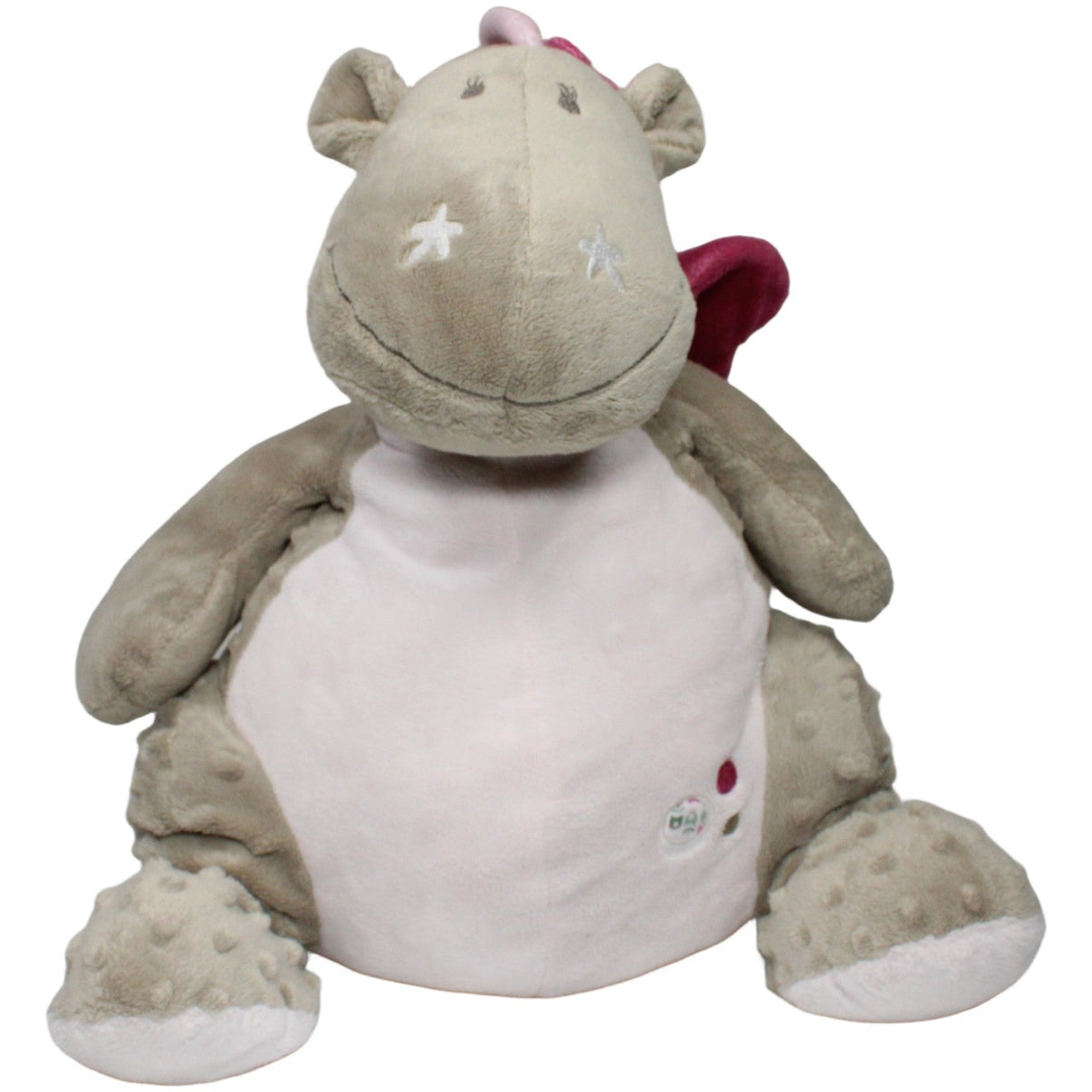123000020998 Amtoys Noukie's, XL grauer Drache mit pinken Flügeln Kuscheltier Kumpel Leo 42cm _Vintage_ Drache