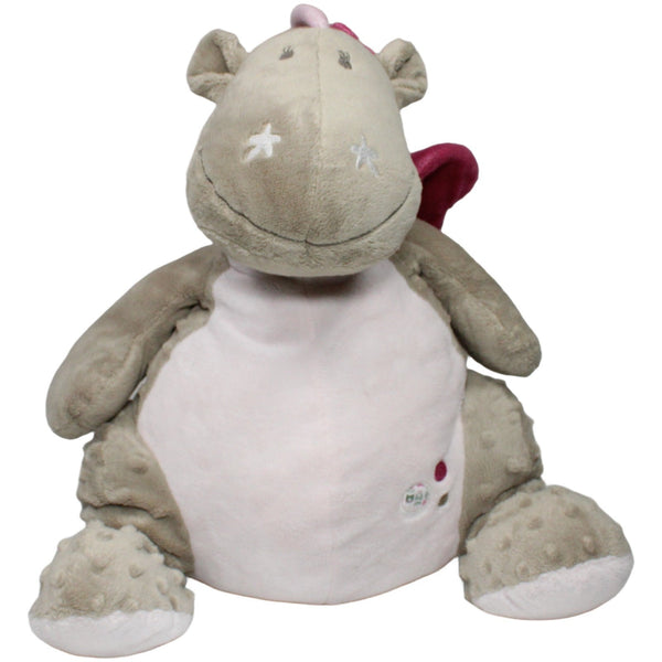 Noukie's, XL grauer Drache mit pinken Flügeln