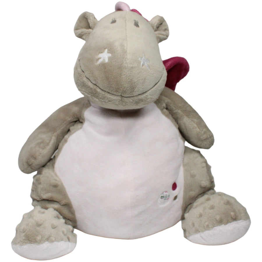 Noukie's, XL grauer Drache mit pinken Flügeln